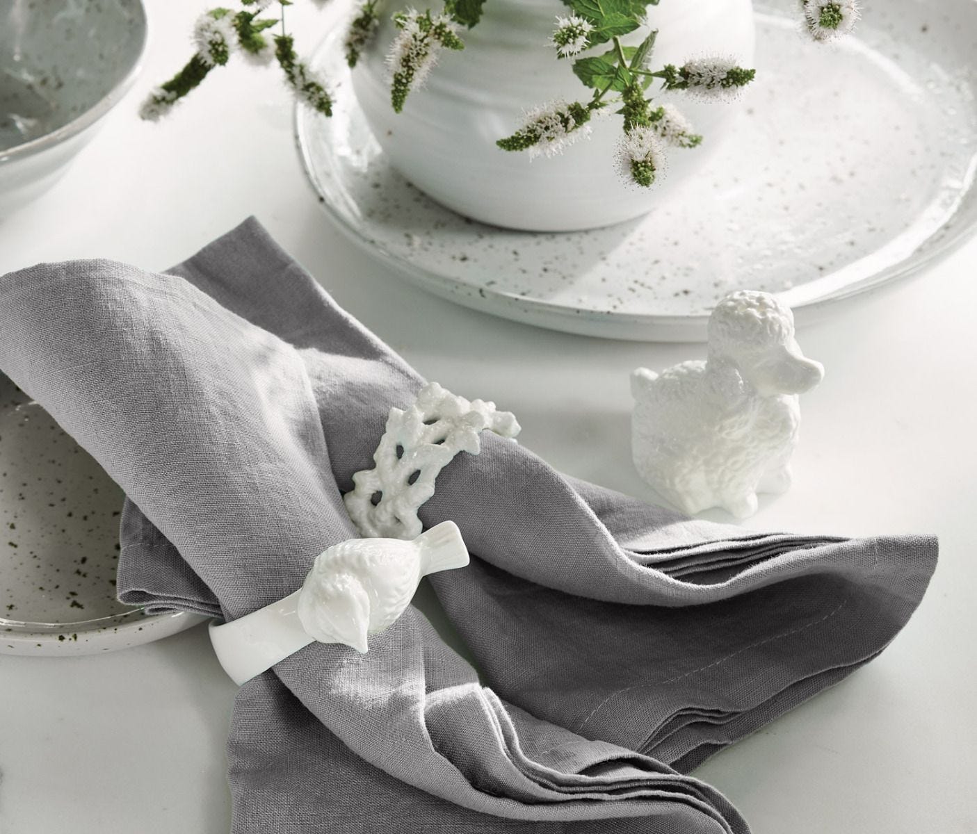 Blue Pheasant Greta Napkin Rings - Set of 4 - Image 5